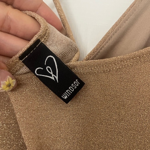 Windsor Sutton Formal Lurex X-Back Dress - Picture 12 of 15